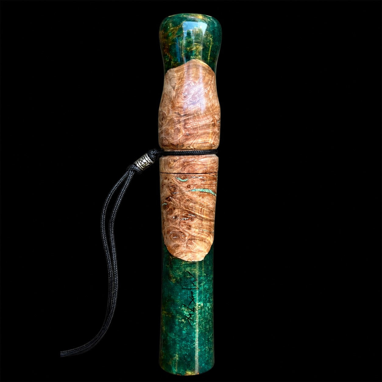 Amboyna Burl & Green Resin Grunt Call