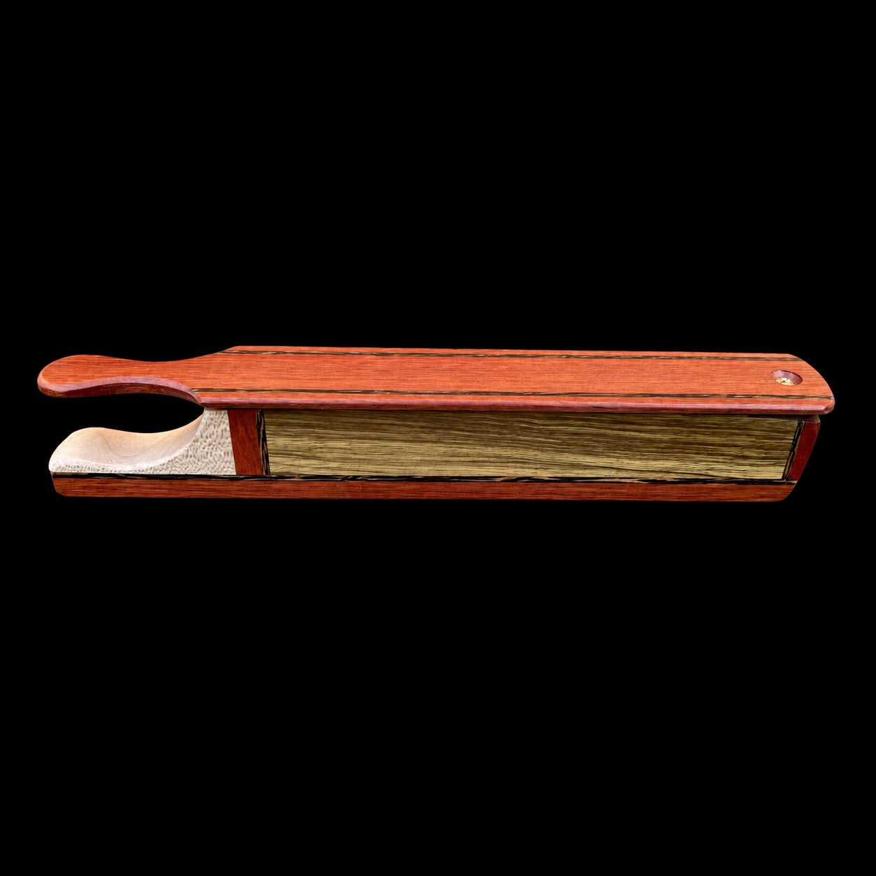 Bloodwood & Black Limba Parquet Style Long Box