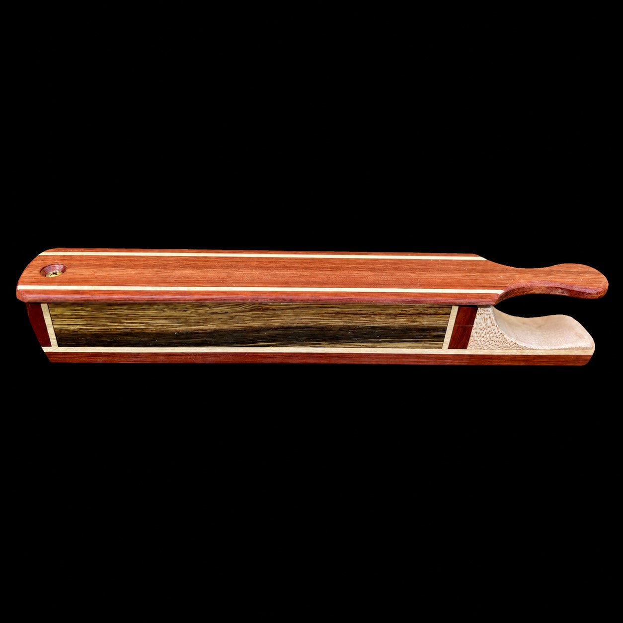 Bloodwood & Black Limba Parquet Style Long Box